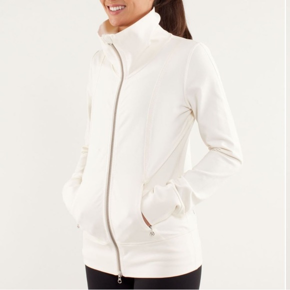 Lululemon Daily Yoga Jacket Polar Cream White Size 6 - Picture 5 of 8